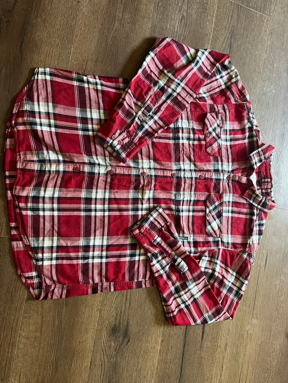Columbia South Carolina Gamecocks Red Plaid Flannel Shirt Men’s Large